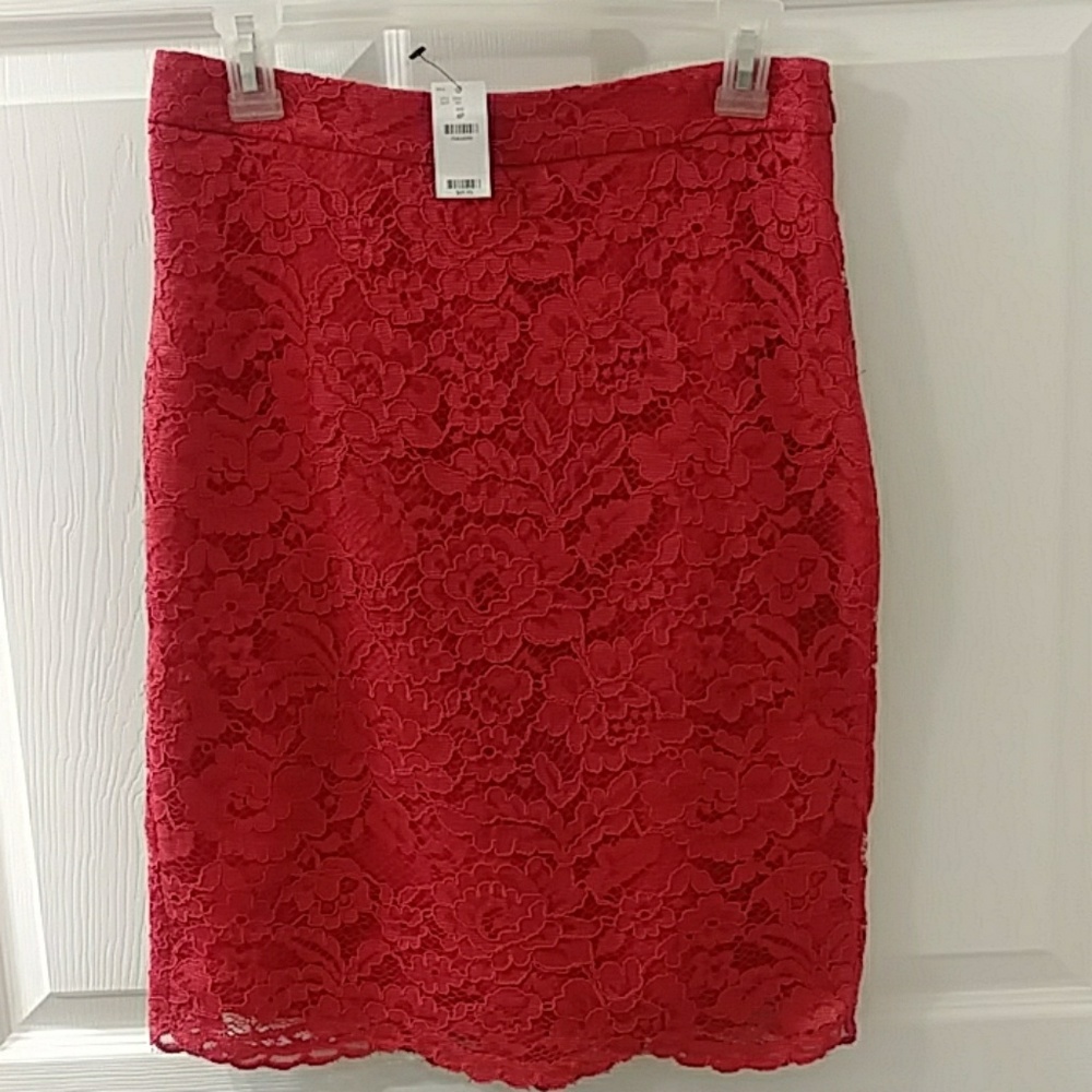 💖💖SEXY THE LIMITED RED LACE PENCIL SKIRT
